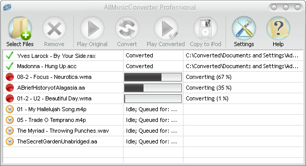 AllMusicConverter Professional screenshot